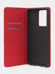 Красный чехол-книжка для Poco X5 Pro / Redmi Note 12 Pro 5G из нубука Super Creative