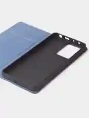 Синий чехол-книжка для Poco X5 Pro / Redmi Note 12 Pro 5G из нубука Super Creative