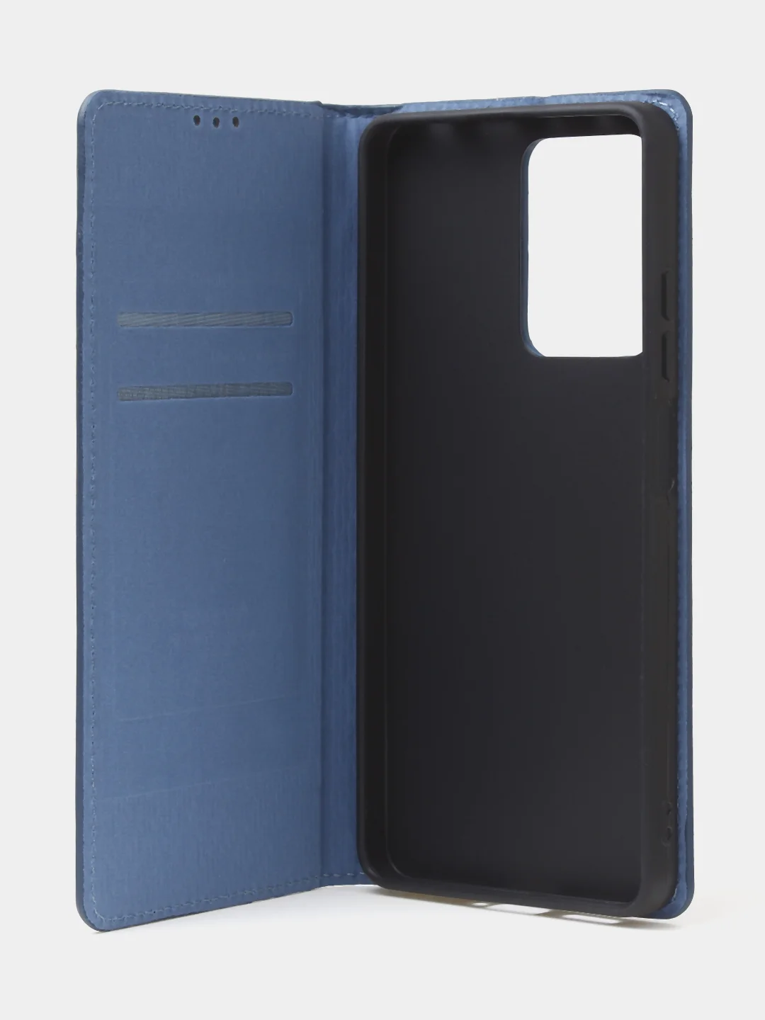 Синий чехол-книжка для Poco X5 Pro / Redmi Note 12 Pro 5G из нубука Super Creative