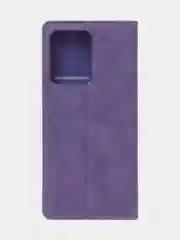 Фиолетовый чехол-книжка для Poco X5 Pro / Redmi Note 12 Pro 5G из нубука Super Creative