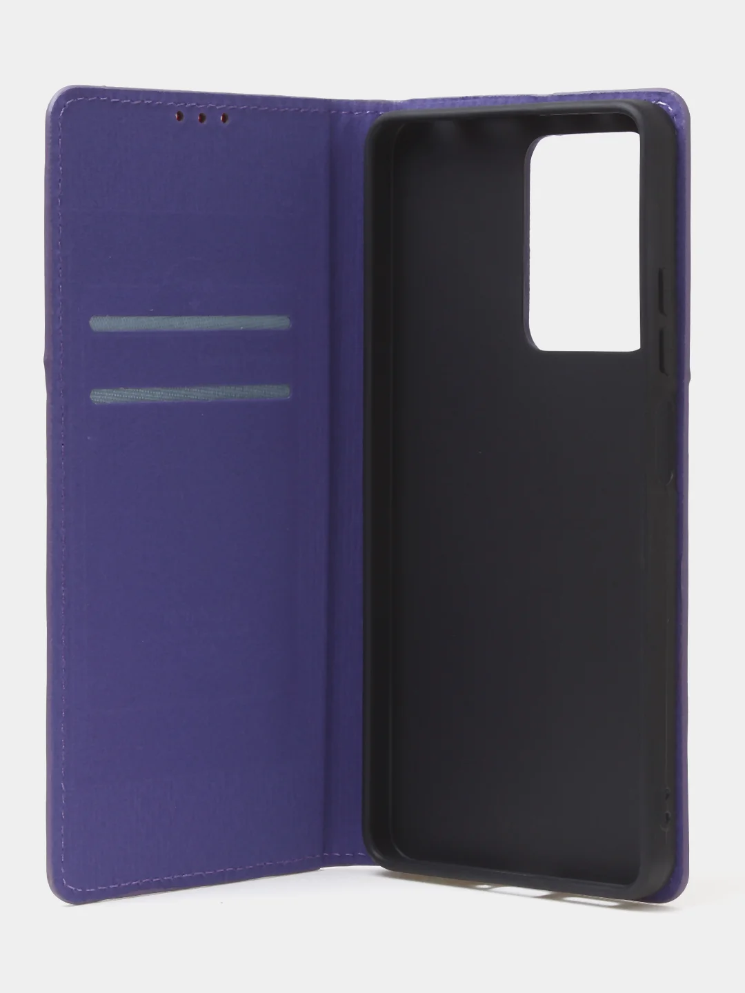 Фиолетовый чехол-книжка для Poco X5 Pro / Redmi Note 12 Pro 5G из нубука Super Creative