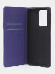 Фиолетовый чехол-книжка для Poco X5 Pro / Redmi Note 12 Pro 5G из нубука Super Creative