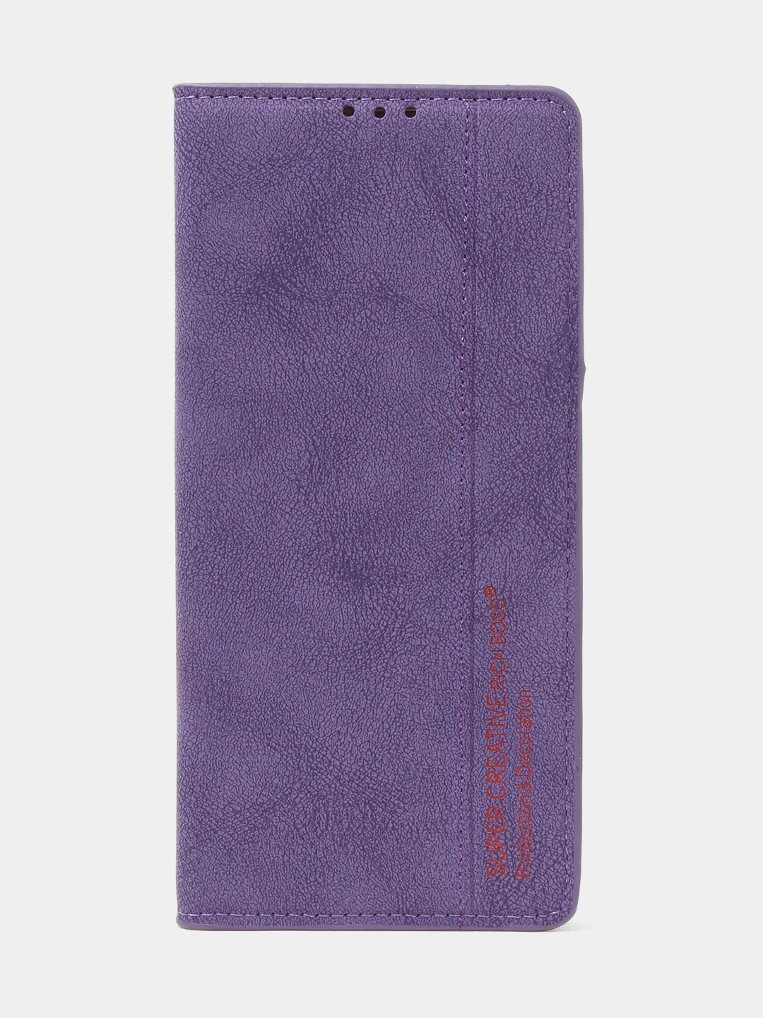 Фиолетовый чехол-книжка для Poco X5 Pro / Redmi Note 12 Pro 5G из нубука Super Creative