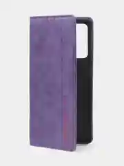 Фиолетовый чехол-книжка для Poco X5 Pro / Redmi Note 12 Pro 5G из нубука Super Creative
