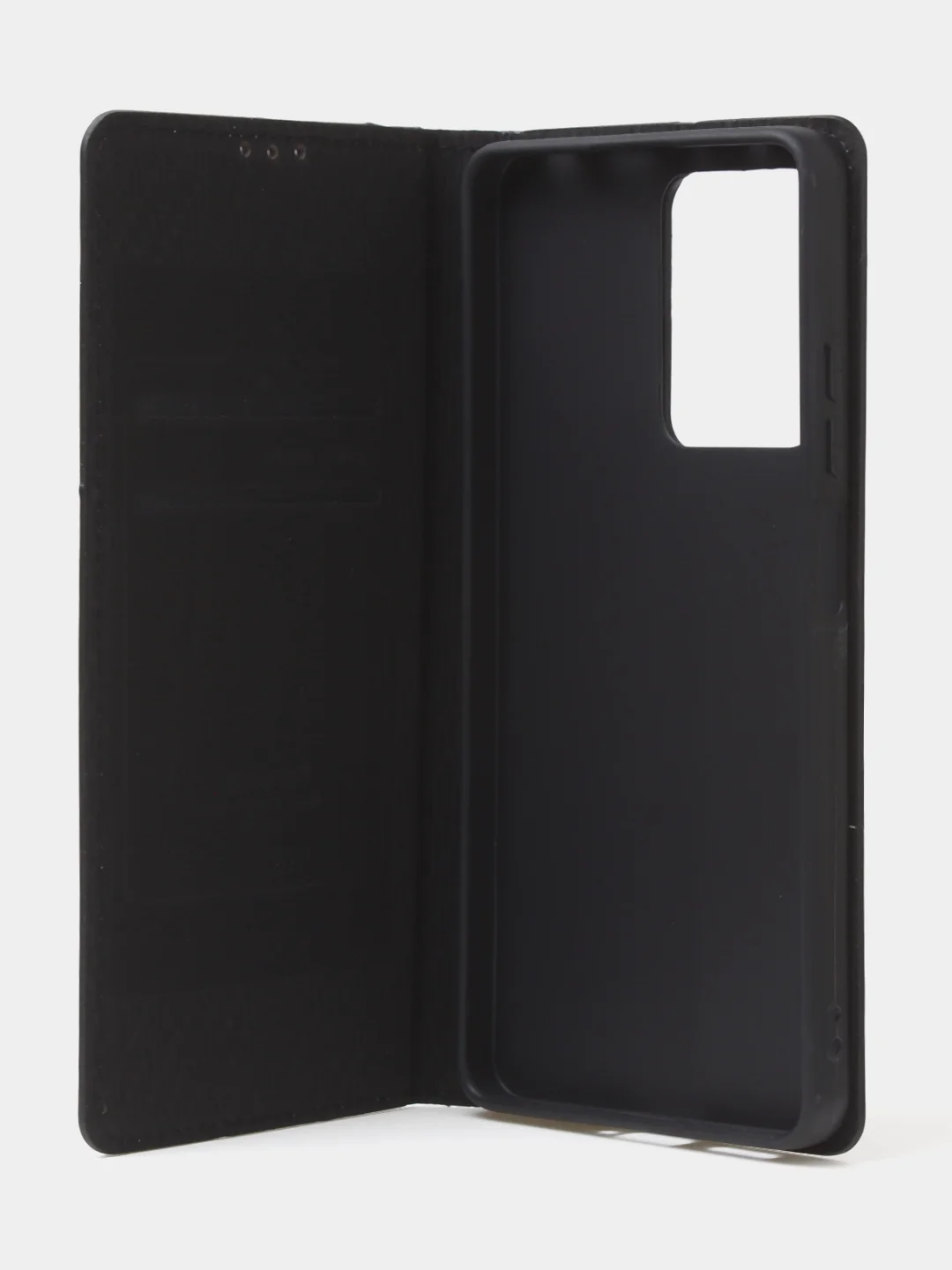 Черный чехол-книжка для Poco X5 Pro / Redmi Note 12 Pro 5G из нубука Super Creative