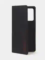 Черный чехол-книжка для Poco X5 Pro / Redmi Note 12 Pro 5G из нубука Super Creative