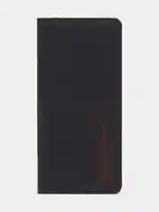 Черный чехол-книжка для Poco X5 Pro / Redmi Note 12 Pro 5G из нубука Super Creative