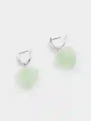 Зеленый серьги женские подвески" Сердца"
