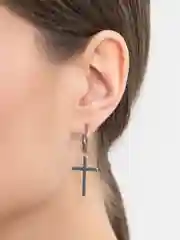 Серьги подвески "Крест"