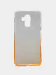 Золотой силиконовый усиленный с блестками чехол Samsung J8 2018