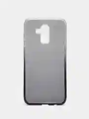 Черный силиконовый усиленный с блестками чехол Samsung J8 2018