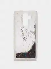 Чехол силиконовый с жидкими блестками Samsung J8 2018