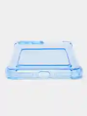 Голубой чехол для iPhone 11/12/13/14/Pro/Max/XR/7/8 прозрачный с отделом-карманом отсеком для карт