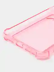 Розовый чехол для iPhone 11/12/13/14/Pro/Max/XR/7/8 прозрачный с отделом-карманом отсеком для карт