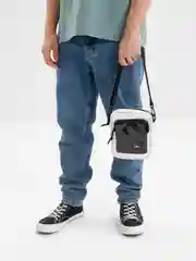 Белый мужская сумка через плечо