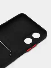 Черный чехол для OPPO A17 / A17K, Оппо А17 / 17К, с карманом для карт, прозрачный