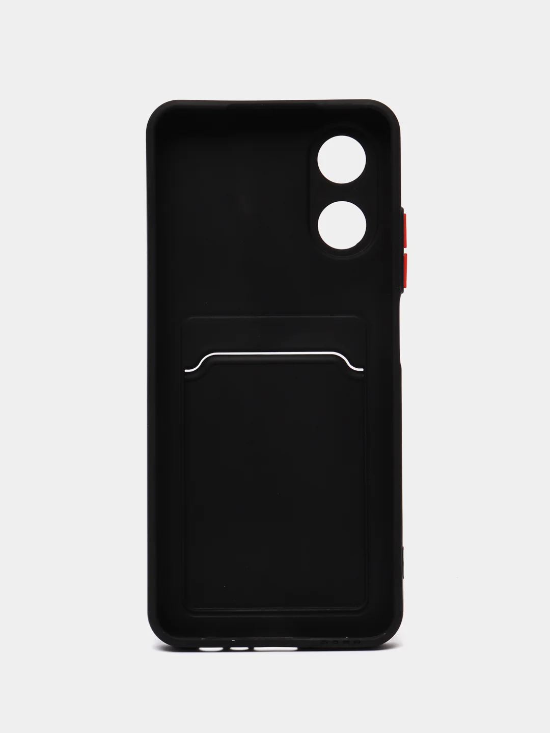 Черный чехол для OPPO A17 / A17K, Оппо А17 / 17К, с карманом для карт, прозрачный