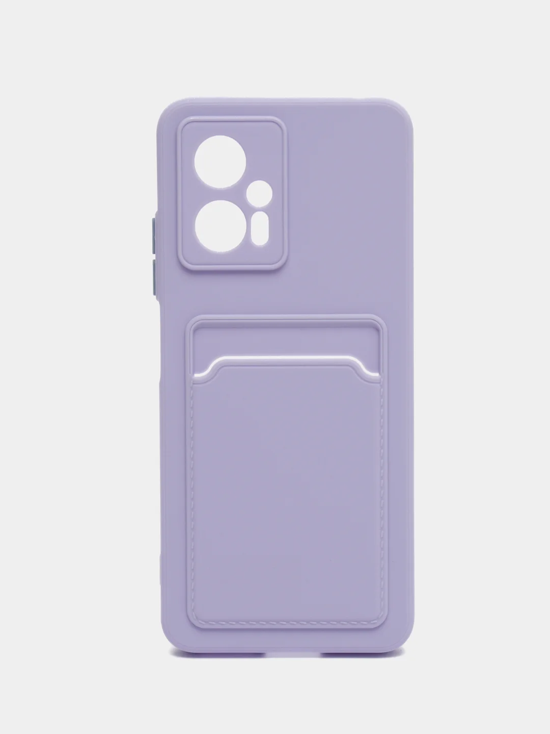 Сиреневый силиконовый чехол Xiaomi POCO X4 GT (Сяоми Поко Х4 ГТ), с карманом для карт, прозрачный