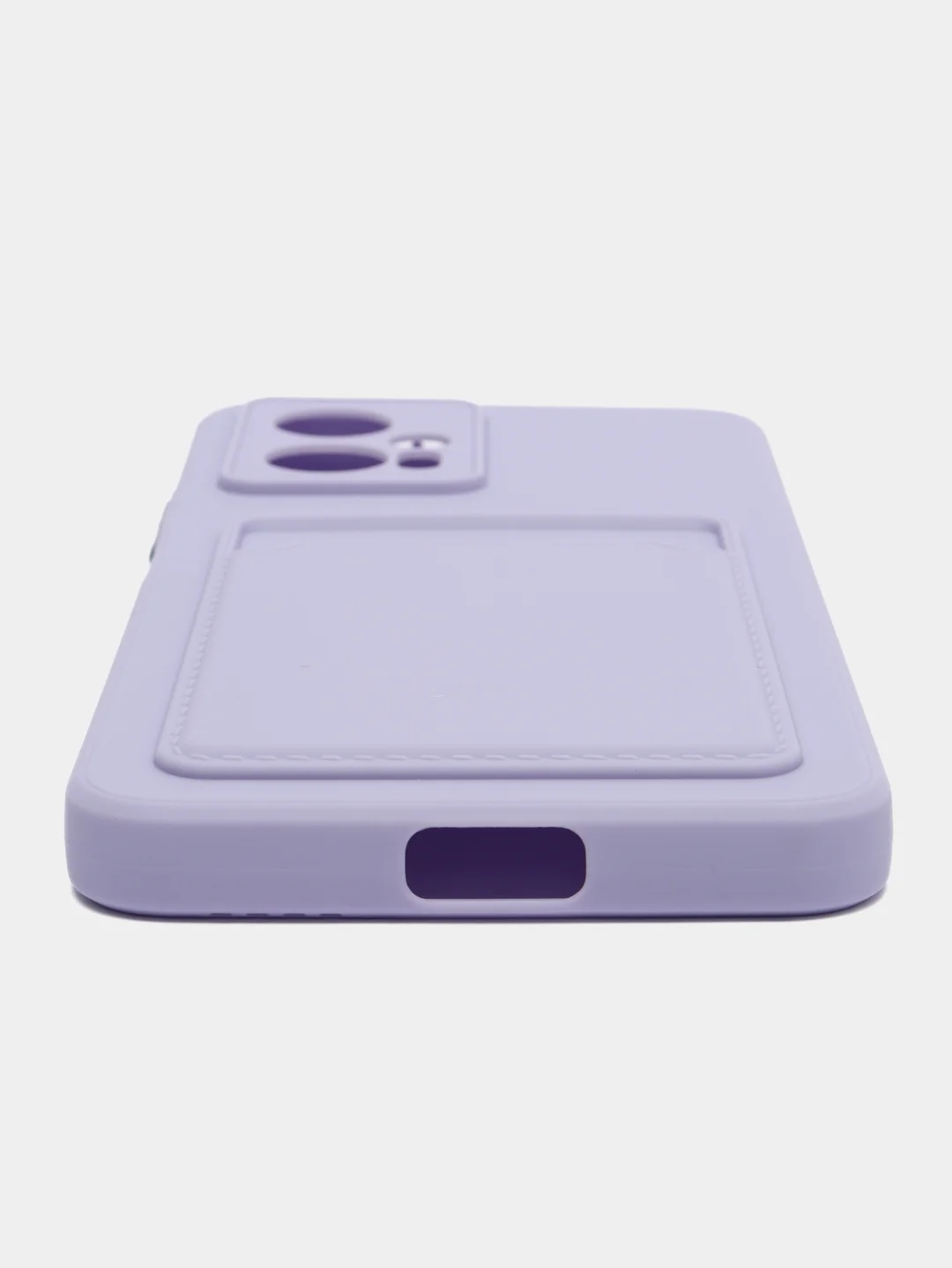Сиреневый силиконовый чехол Xiaomi POCO X4 GT (Сяоми Поко Х4 ГТ), с карманом для карт, прозрачный