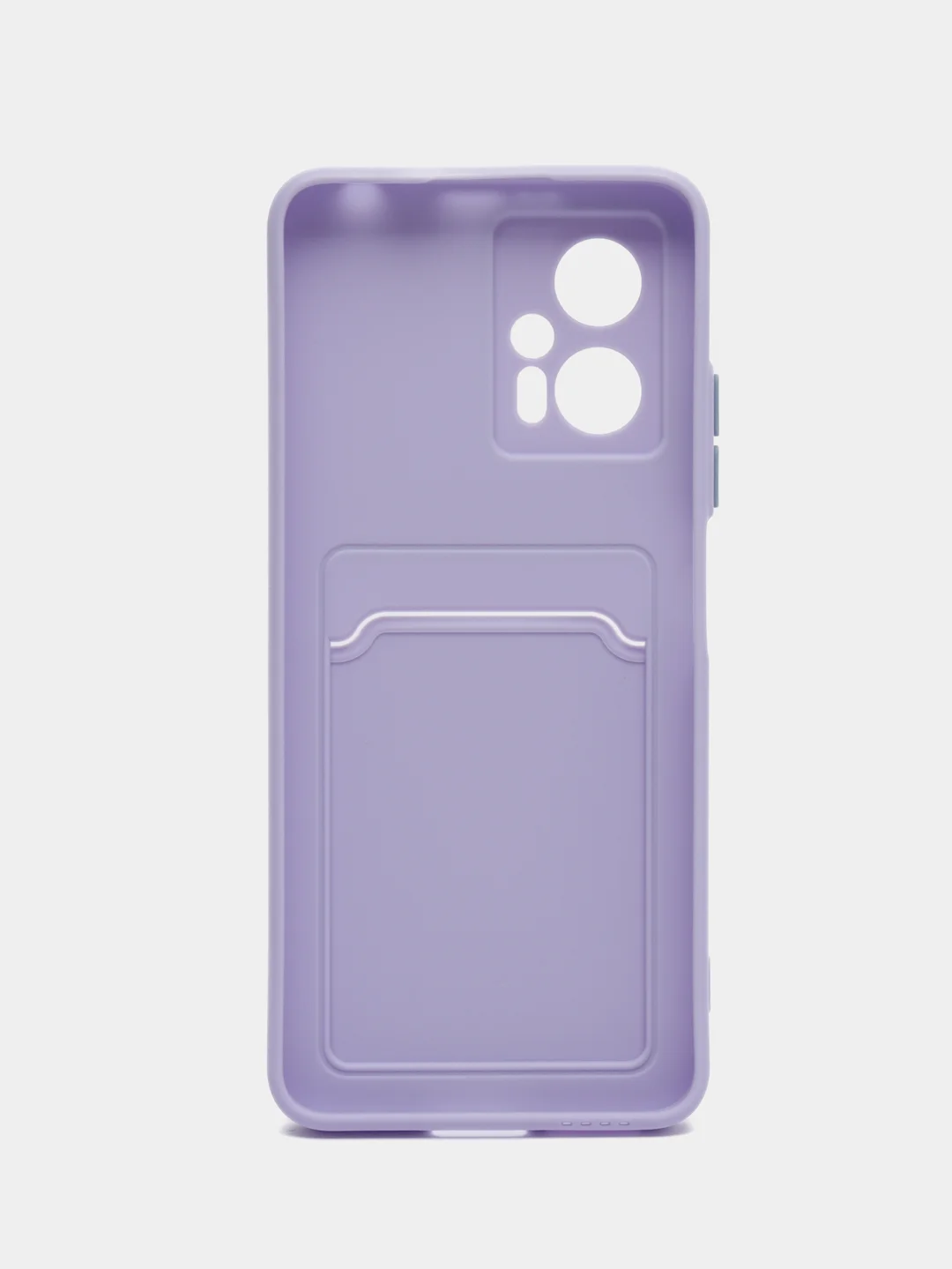 Сиреневый силиконовый чехол Xiaomi POCO X4 GT (Сяоми Поко Х4 ГТ), с карманом для карт, прозрачный