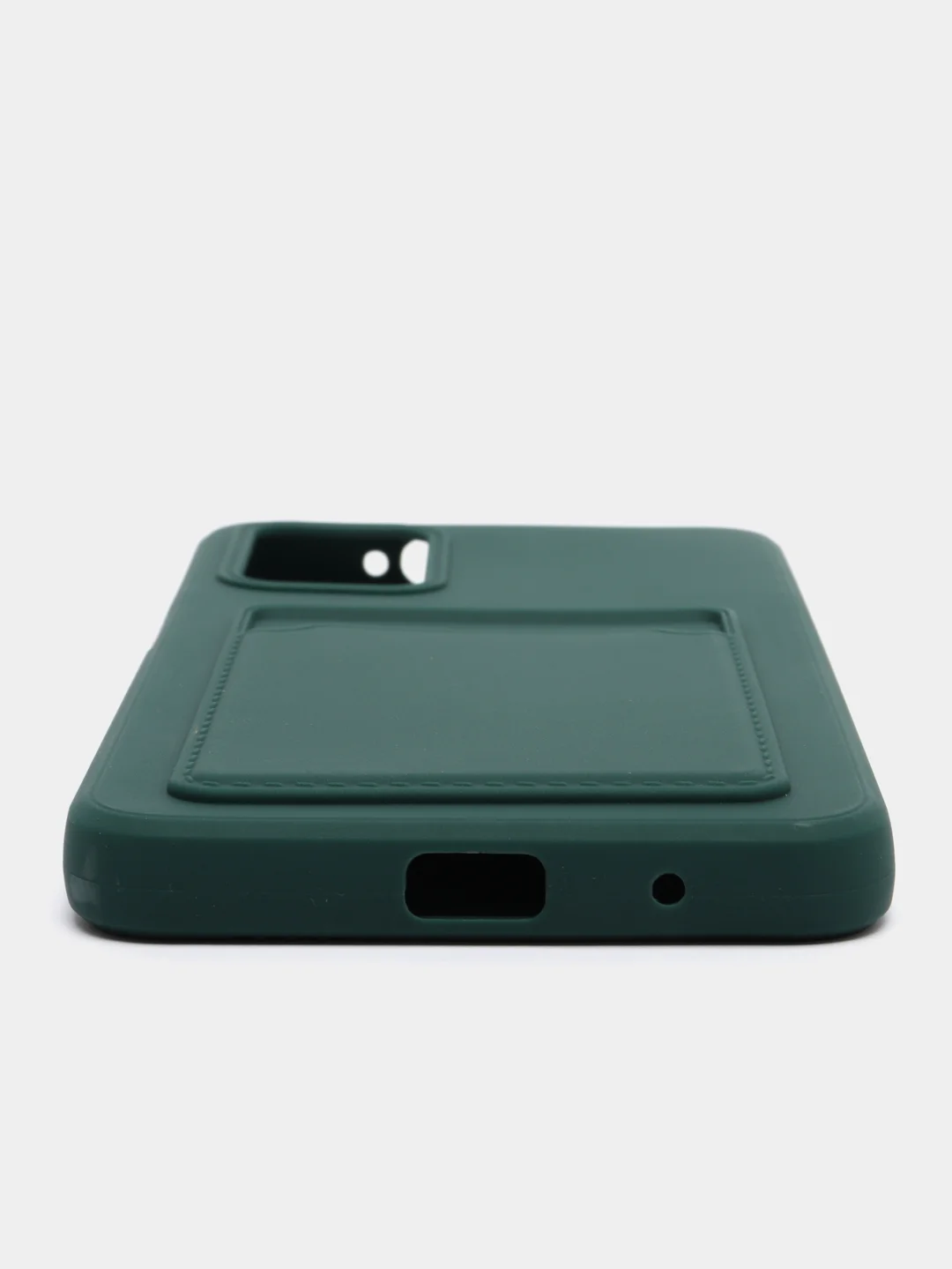 Зеленый силиконовый чехол для Xiaomi Poco M3 Redmi 9T (Сяоми Поко М3 Редми 9Т), с карманом для карт