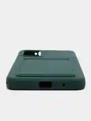 Зеленый силиконовый чехол для Xiaomi Poco M3 Redmi 9T (Сяоми Поко М3 Редми 9Т), с карманом для карт