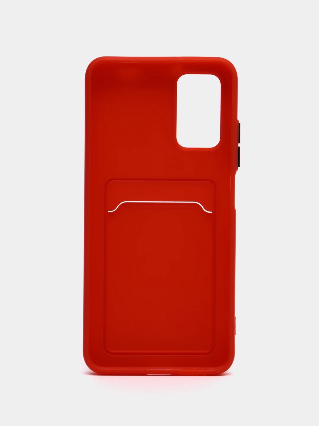 Красный силиконовый чехол для Xiaomi Poco M3 Redmi 9T (Сяоми Поко М3 Редми 9Т), с карманом для карт