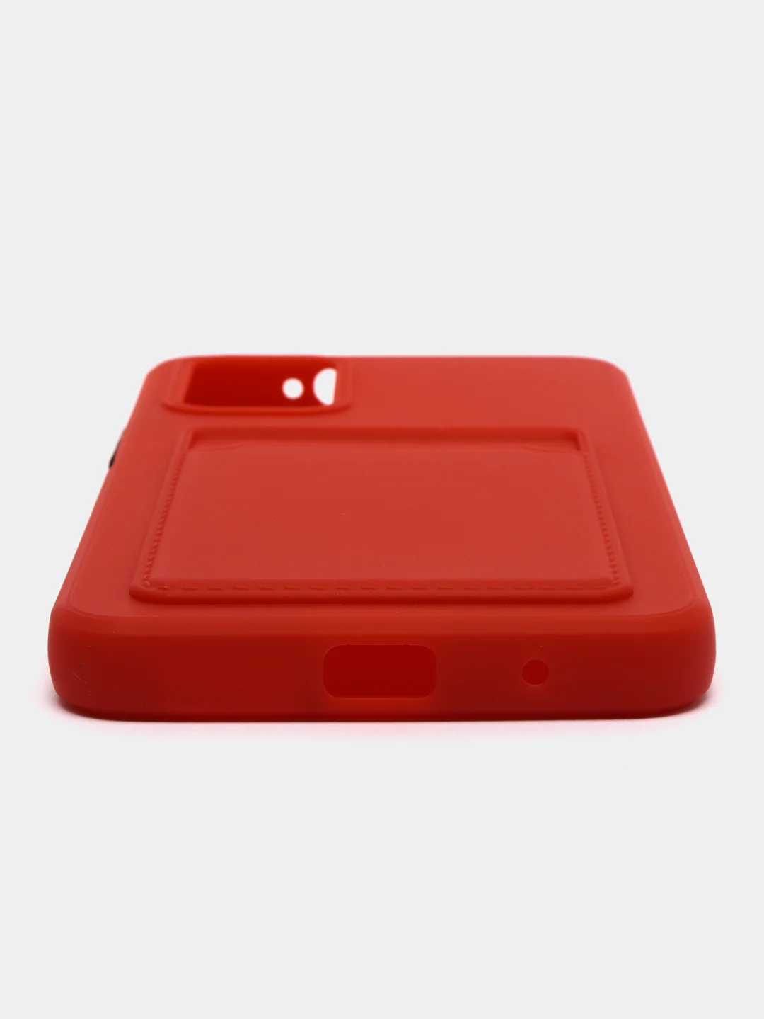 Красный силиконовый чехол для Xiaomi Poco M3 Redmi 9T (Сяоми Поко М3 Редми 9Т), с карманом для карт