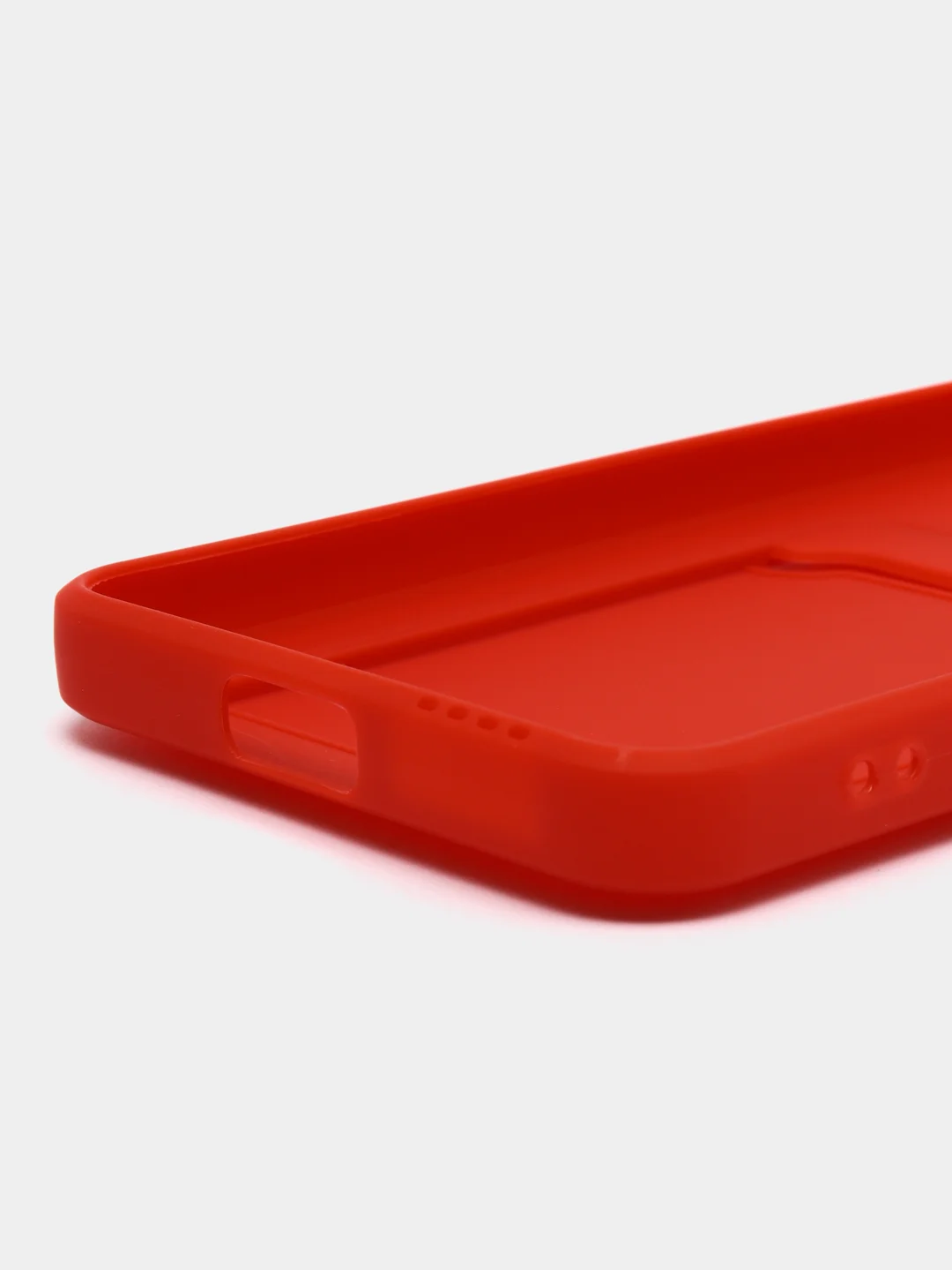 Красный силиконовый чехол Xiaomi POCO X4 GT (Сяоми Поко Х4 ГТ), с карманом для карт, прозрачный