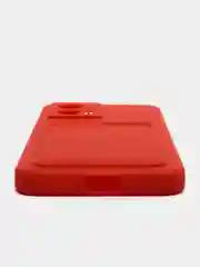 Красный силиконовый чехол Xiaomi POCO X4 GT (Сяоми Поко Х4 ГТ), с карманом для карт, прозрачный
