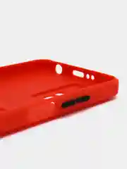 Красный силиконовый чехол Xiaomi POCO X4 GT (Сяоми Поко Х4 ГТ), с карманом для карт, прозрачный