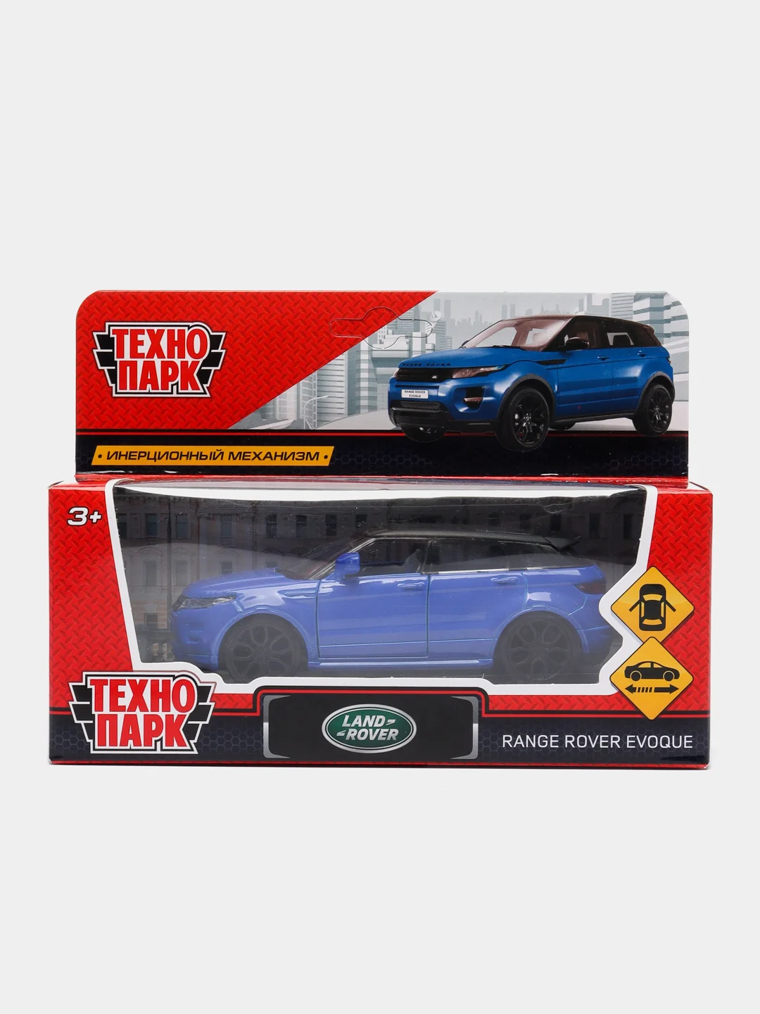 Машина Технопарк LAND ROVER RANGE ROVER EVOQUE, 12,5 см, металл, инерция, синий