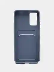 Синий меланж силиконовый чехол для Xiaomi Poco M3 Redmi 9T (Сяоми Поко М3 Редми 9Т), с карманом для карт
