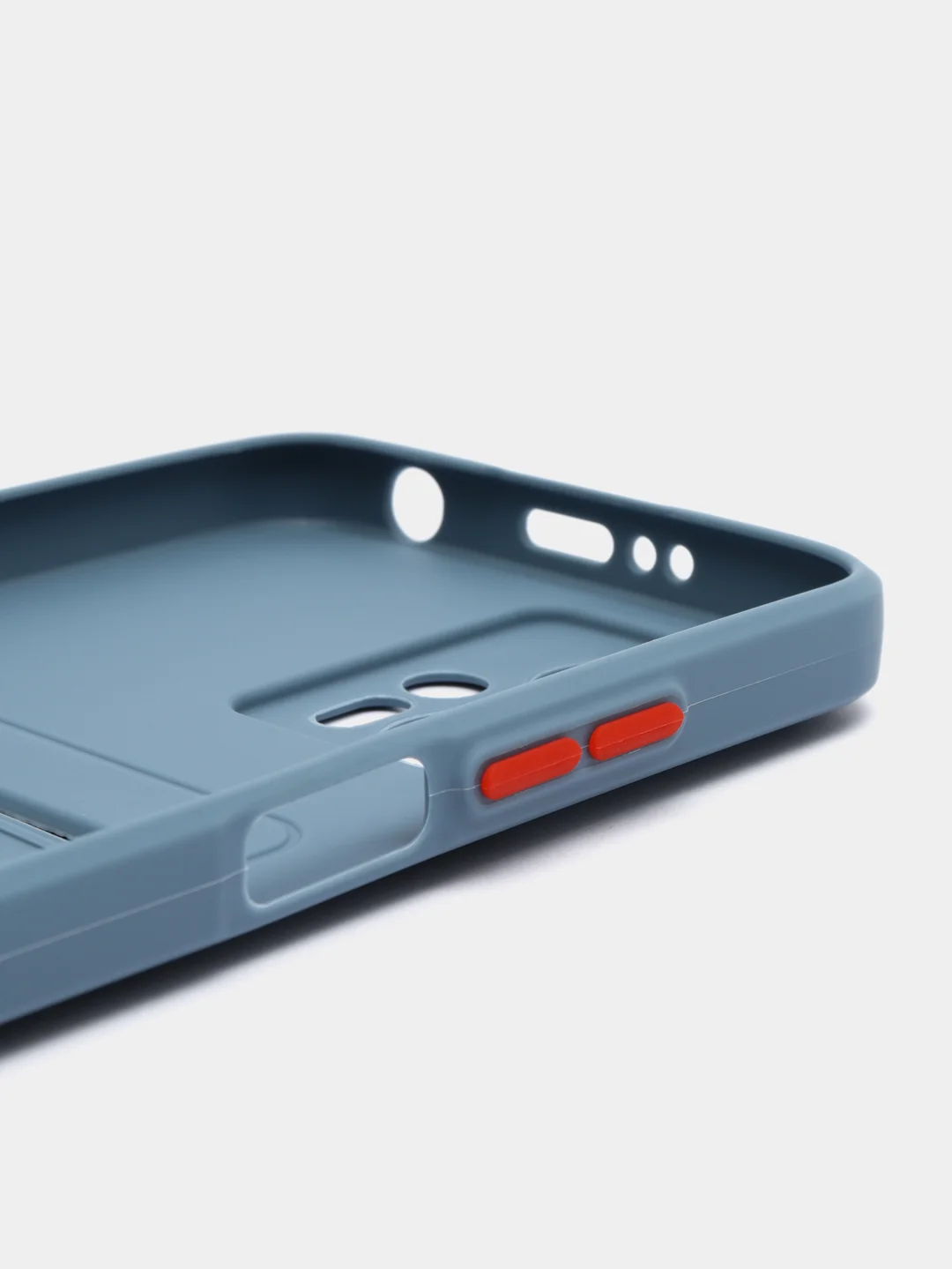Синий меланж силиконовый чехол Xiaomi POCO X4 GT (Сяоми Поко Х4 ГТ), с карманом для карт, прозрачный