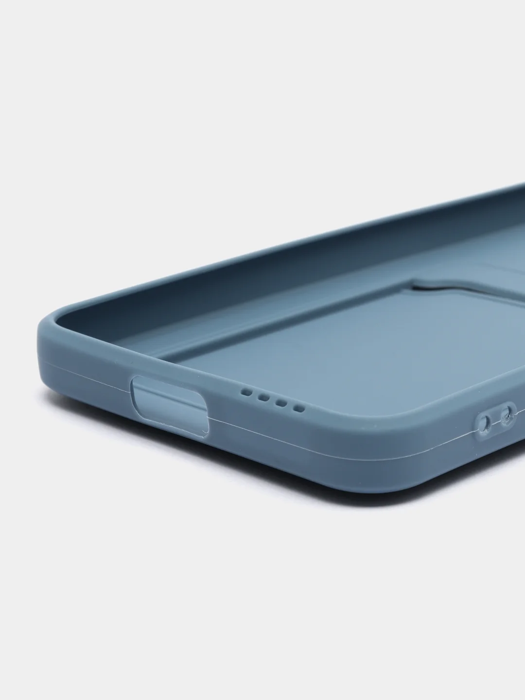Синий меланж силиконовый чехол Xiaomi POCO X4 GT (Сяоми Поко Х4 ГТ), с карманом для карт, прозрачный