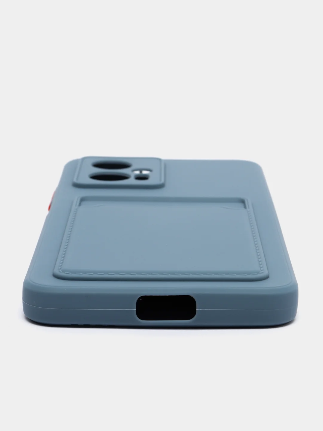 Синий меланж силиконовый чехол Xiaomi POCO X4 GT (Сяоми Поко Х4 ГТ), с карманом для карт, прозрачный