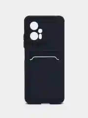 Морской силиконовый чехол Xiaomi POCO X4 GT (Сяоми Поко Х4 ГТ), с карманом для карт, прозрачный