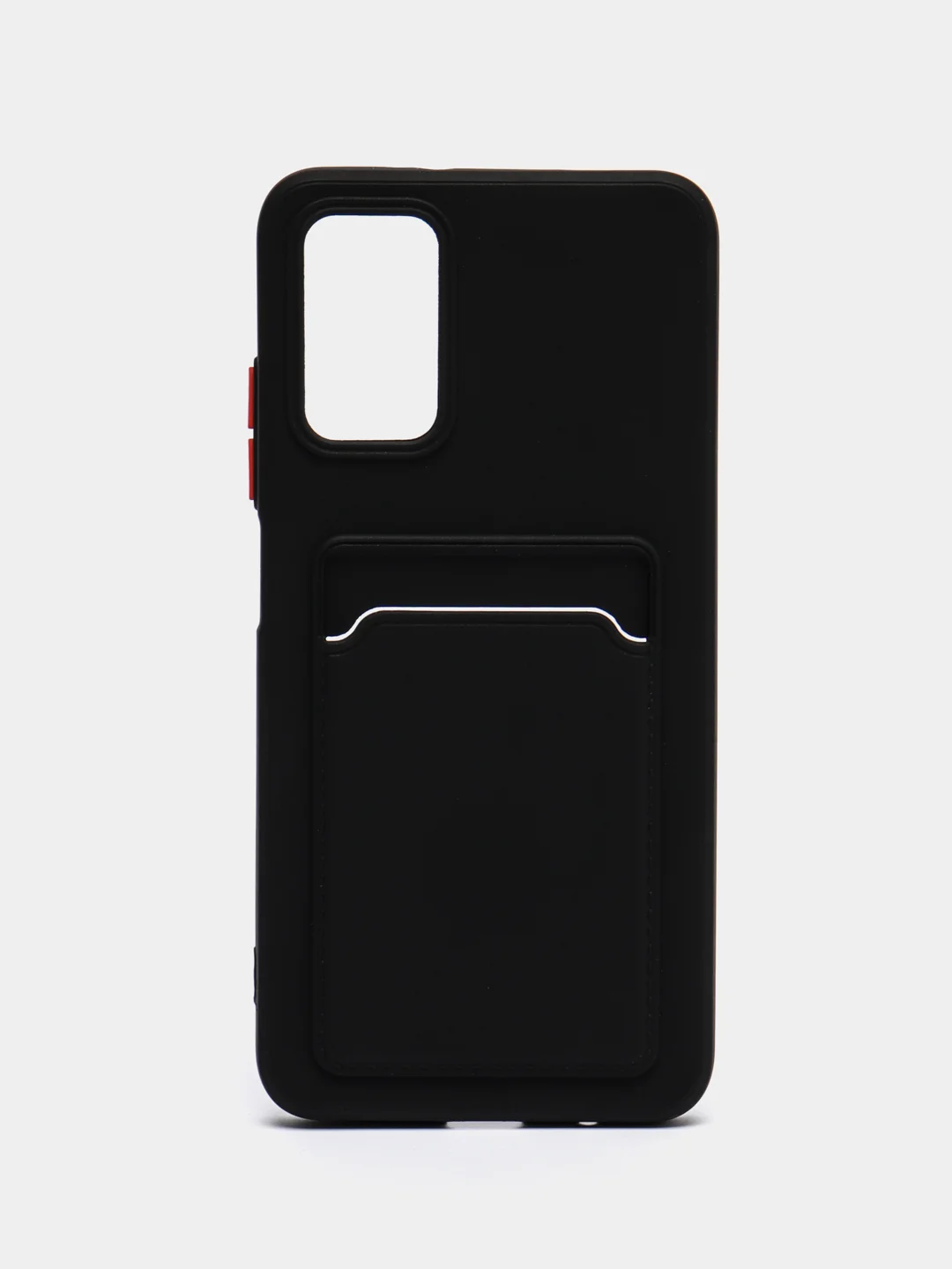 Черный силиконовый чехол для Xiaomi Poco M3 Redmi 9T (Сяоми Поко М3 Редми 9Т), с карманом для карт