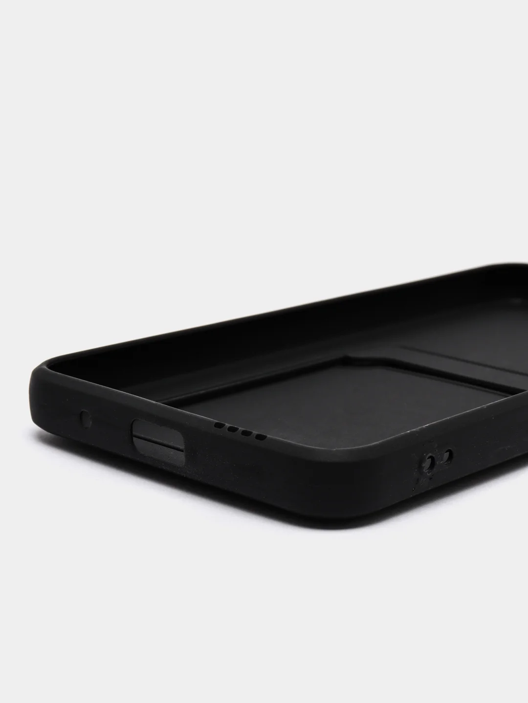 Черный силиконовый чехол для Xiaomi Poco M3 Redmi 9T (Сяоми Поко М3 Редми 9Т), с карманом для карт