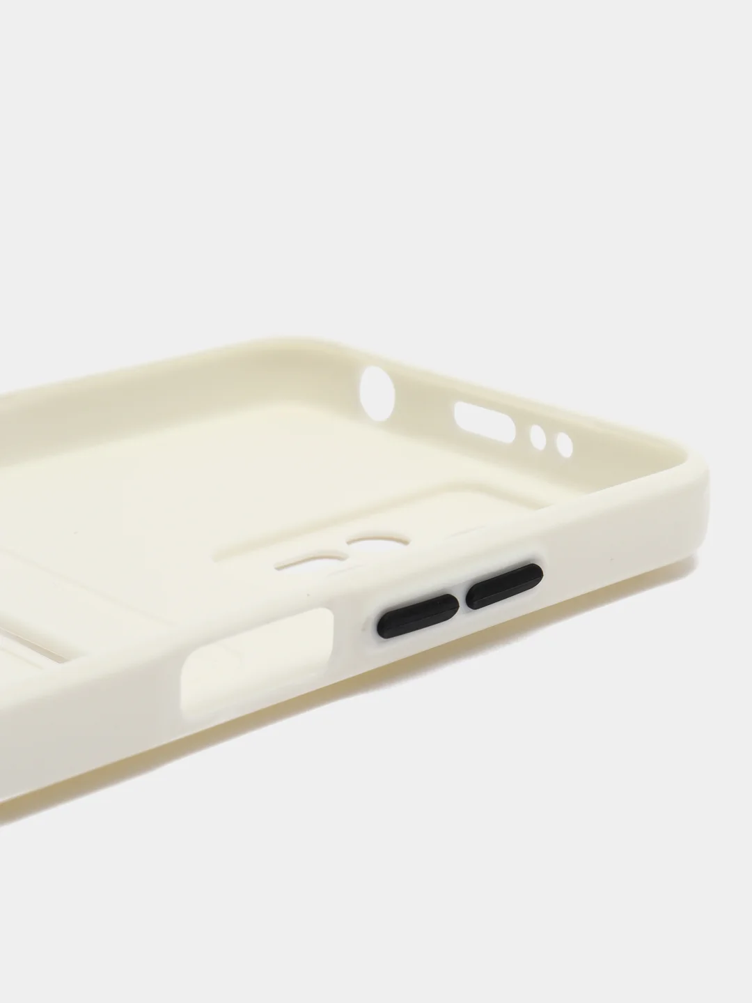 Белый силиконовый чехол Xiaomi POCO X4 GT (Сяоми Поко Х4 ГТ), с карманом для карт, прозрачный