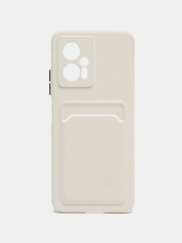 Силиконовый чехол Xiaomi POCO X4 GT (Сяоми Поко Х4 ГТ), с карманом для карт, прозрачный