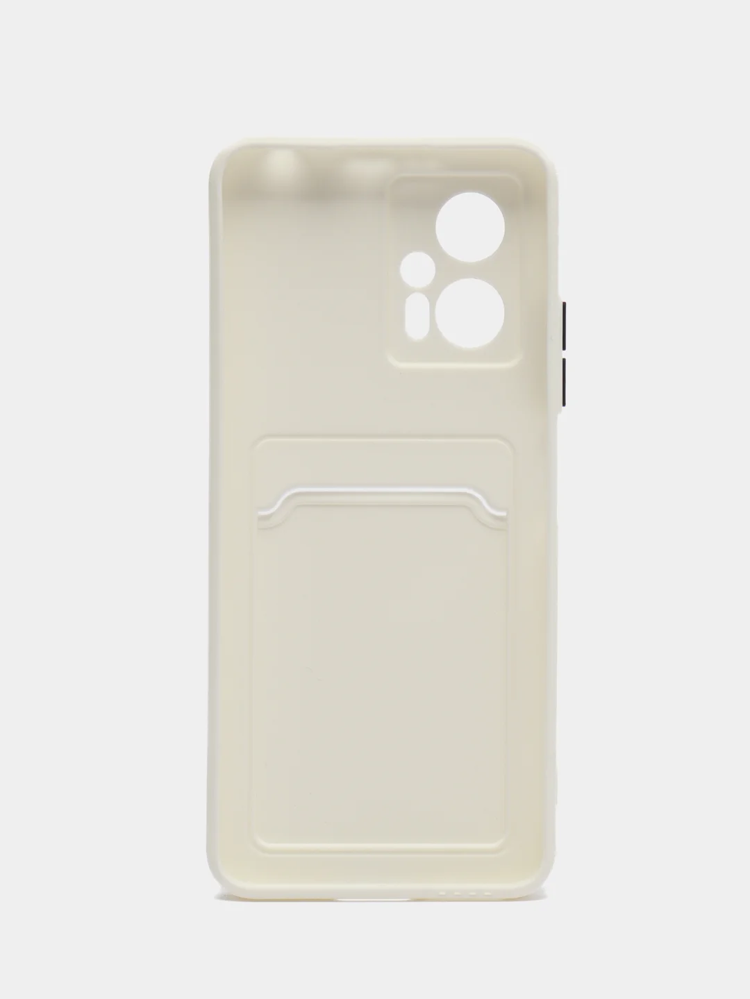 Белый силиконовый чехол Xiaomi POCO X4 GT (Сяоми Поко Х4 ГТ), с карманом для карт, прозрачный