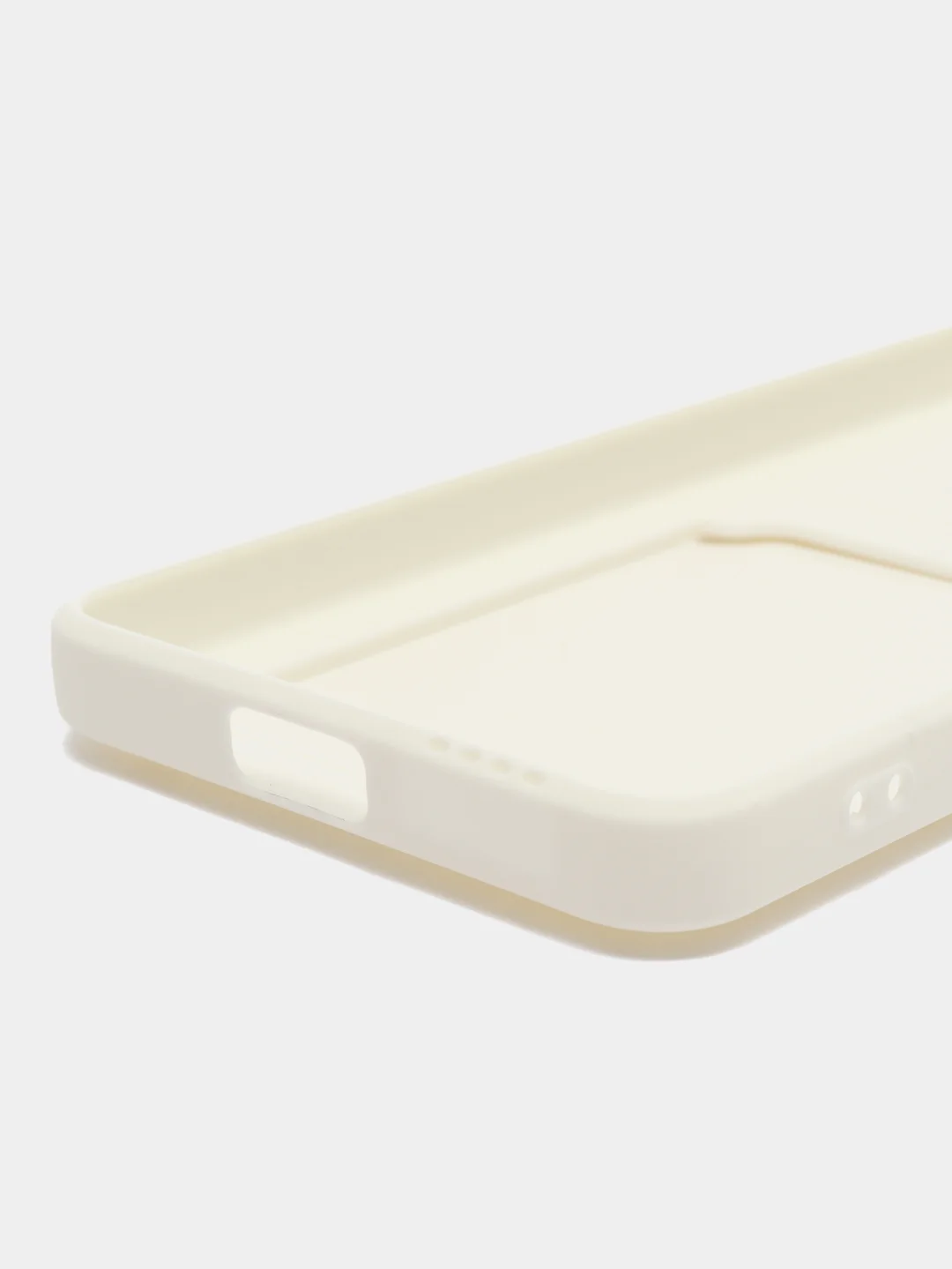 Белый силиконовый чехол Xiaomi POCO X4 GT (Сяоми Поко Х4 ГТ), с карманом для карт, прозрачный