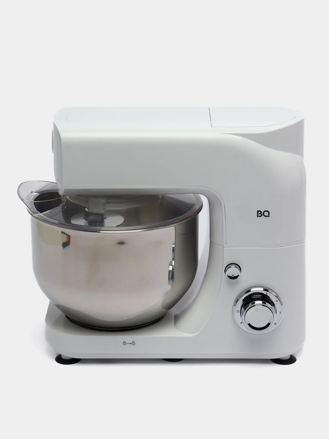 Белый планетарный миксер BQ MX520, турборежим, 1600 Вт, 6 скоростей