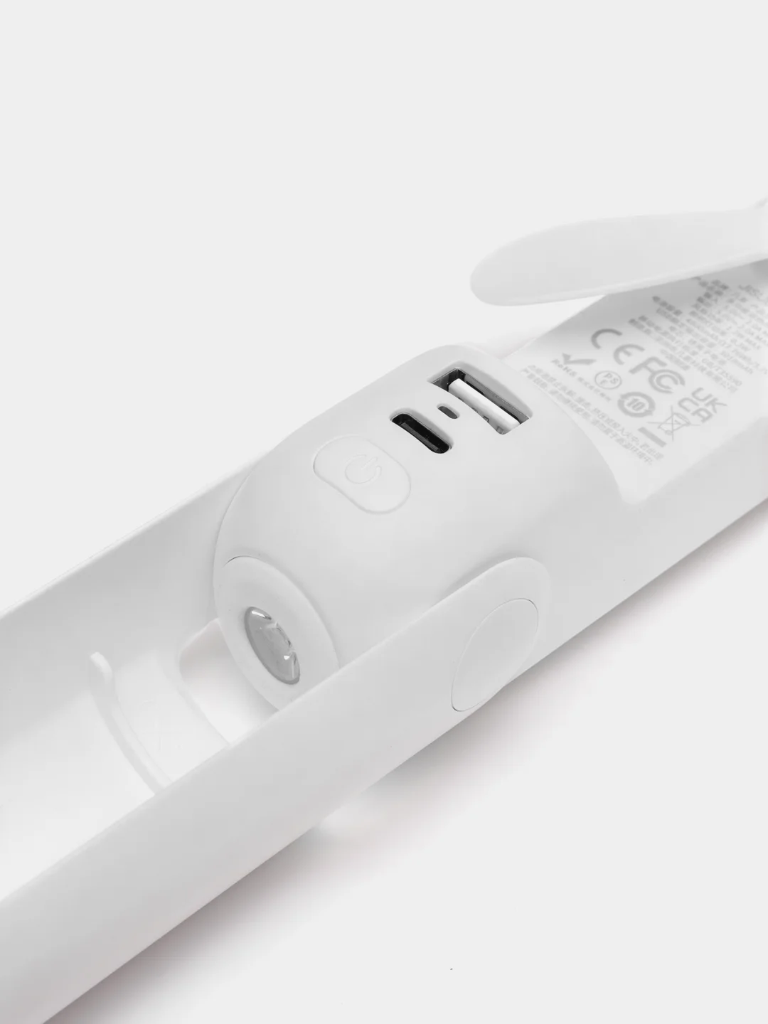 Портативный мини-вентилятор с фонариком и внешним аккумулятором (power bank)