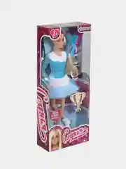 Кукла КАРАПУЗ  София- фигуристка, в комплекте расческа, коньки, лента, 29 см