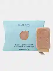 Оранжевый антибактериальный бамбуковый спонж для пилинга лица "Natural Peeling", 8х4 см