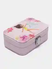 Шкатулка для украшений с зеркалом и секциями, 12х9х5 см, полиэстер, 2 дизайна, 504-717