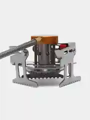 Горелка газовая туристическая со шлангом, переходник адаптер на цанговый баллон