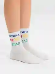 Белый носки трикотажные